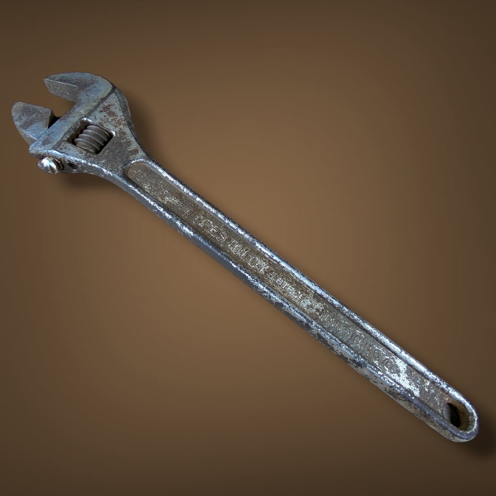 Crescent Tool Co 18 Inch Adjustable Wrench Crestoloy Forged Steel USA Vintage